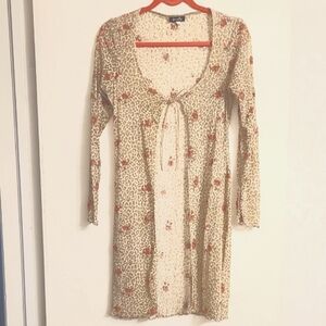 Leopard Floral Lace Duster